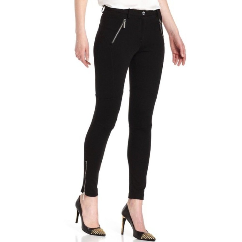 MICHAEL Michael Kors Black Skinny Zip Ponte Pants